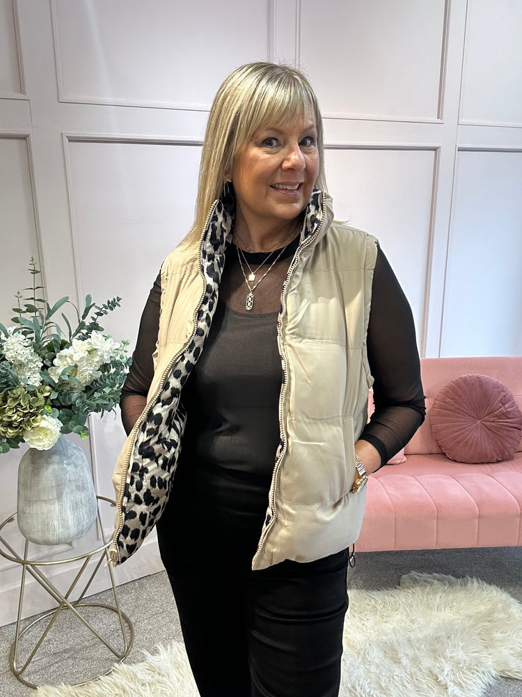 Gilet - Leopard/Fawn Reversible