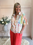 Load image into Gallery viewer, Hint Of Sparkle Shirt  - Coral/Mix - Wardrobe By Simone
