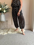 Load image into Gallery viewer, Spotty Barrel Pant - Black/White - Wardrobe By Simone
