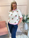 Load image into Gallery viewer, Cute Cherry Knit Jumper - Cream/Pink - Wardrobe By Simone

