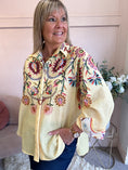 Load image into Gallery viewer, Cascading Floral Print Shirt  - Yellow/MIx - Wardrobe By Simone
