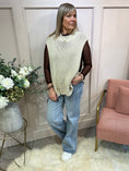 Load image into Gallery viewer, Sleeveless Over Knit - Beige - Wardrobe By Simone
