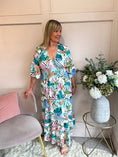 Load image into Gallery viewer, Vibrant Aztec Maxi Dress - Mint Green/Mix - Wardrobe By Simone
