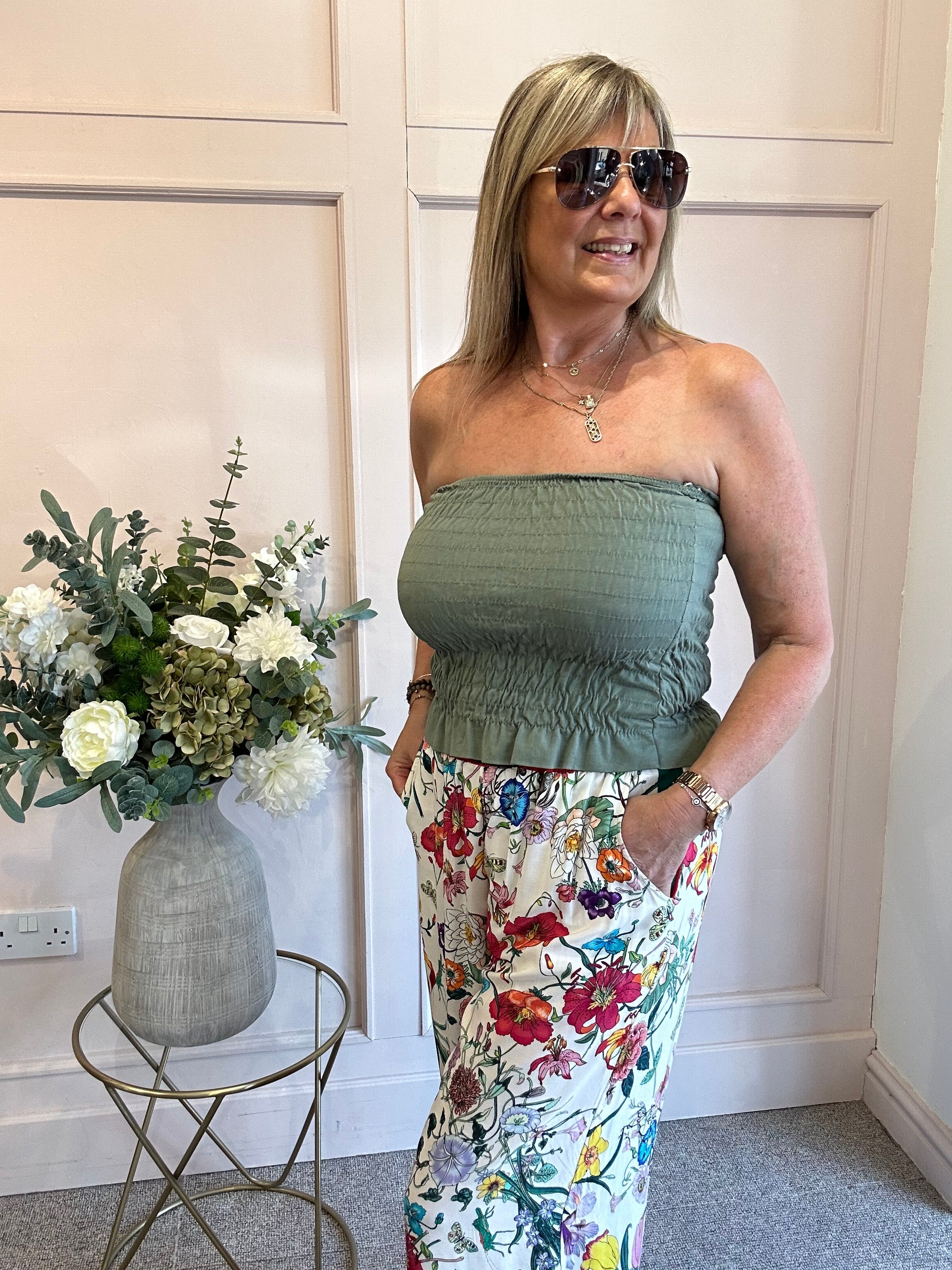 Bandeau Top  - Sage Green