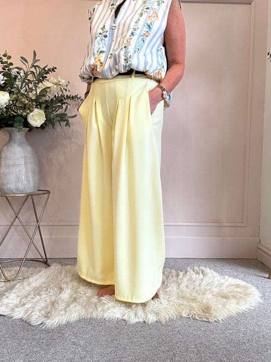Wide Leg Trouser - Yellow One Size
