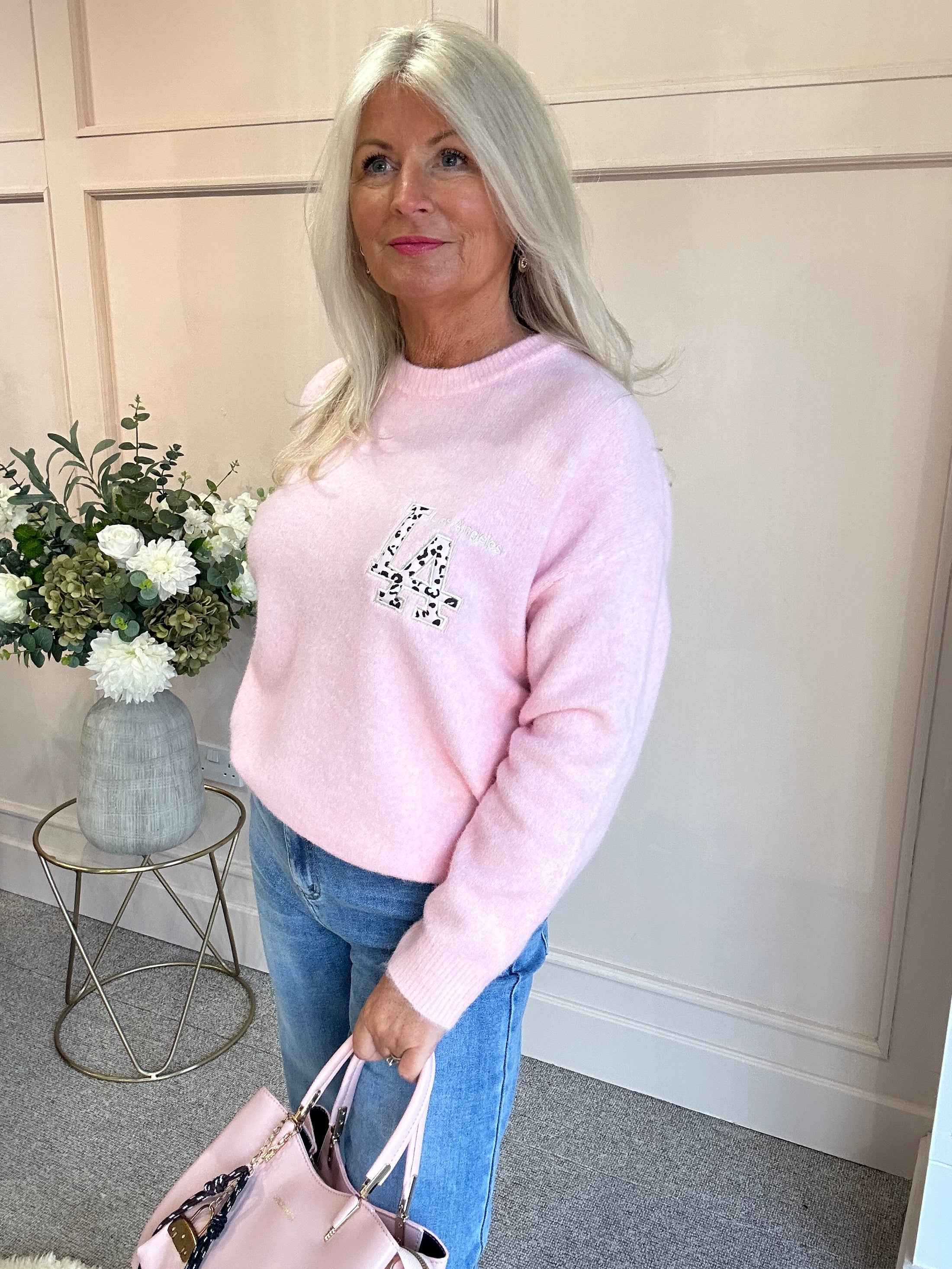 LA Jumper - Pink & Leopard