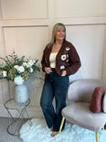 Load image into Gallery viewer, Pretty Flowers Cardigan - Chocolate Brown
