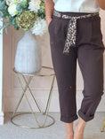 Load image into Gallery viewer, Leopard Tie Pant - Brown
