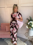 Load image into Gallery viewer, Tropical Top & Crop Pant Set - Brown/Pink - Wardrobe By Simone
