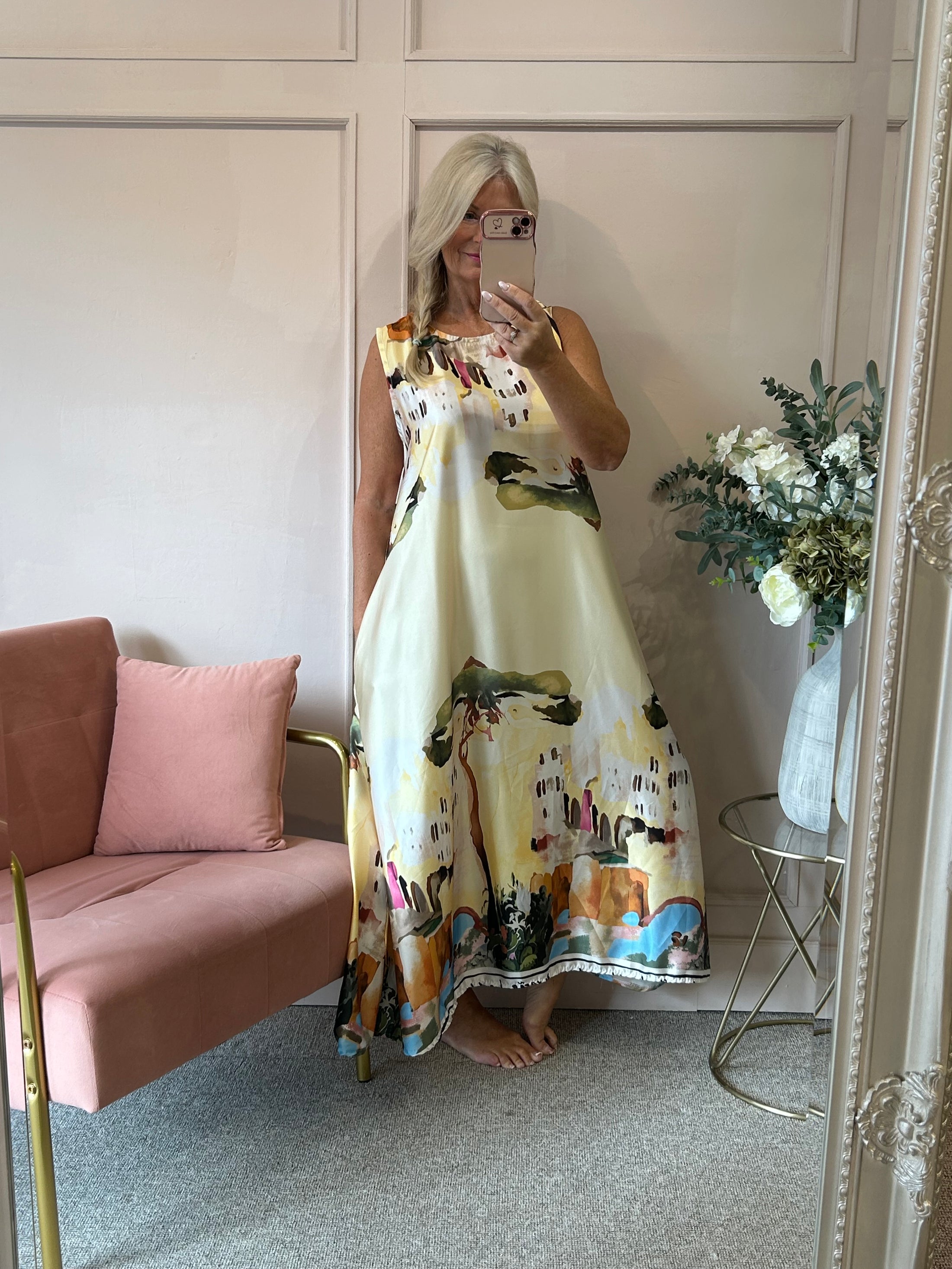 Santorini Maxi Dress- Yellows - Wardrobe By Simone