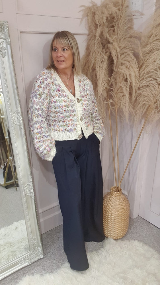 Chunky Knit Cardigan - Multi Colour