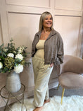Load image into Gallery viewer, Checked Zip Jacket - Brown/Tan - Wardrobe By Simone

