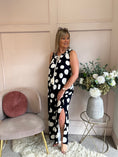 Load image into Gallery viewer, Maxi Bold Spot Dress - Navy/White - Wardrobe By Simone
