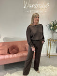 Load image into Gallery viewer, Satin Blouse - Brown
