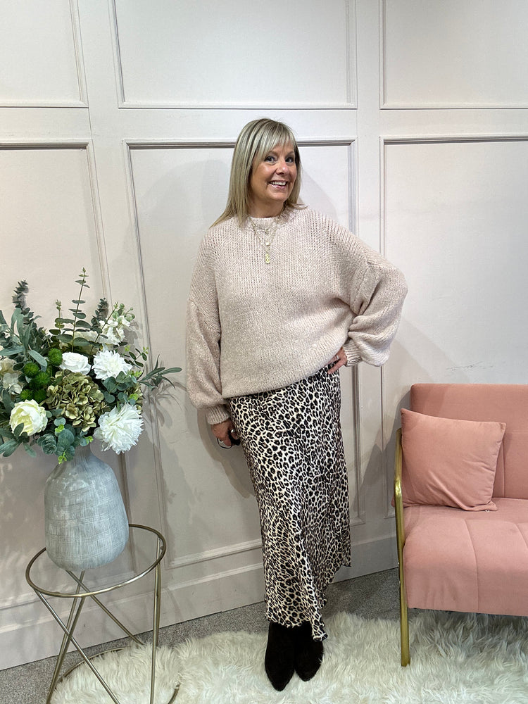 Chunky Knitted Jumper - Pink