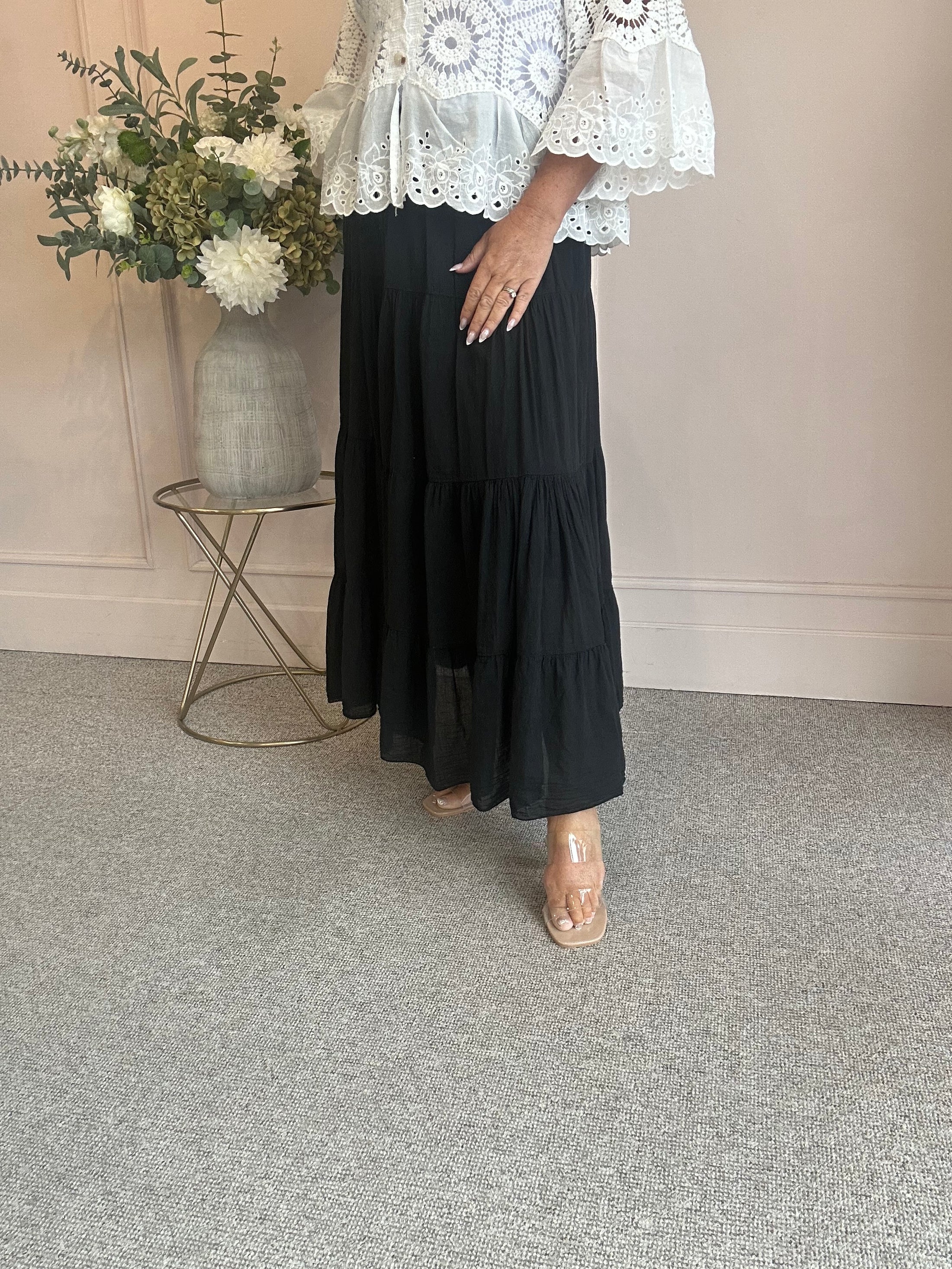 Gypsy Maxi Skirt - Black - Wardrobe By Simone