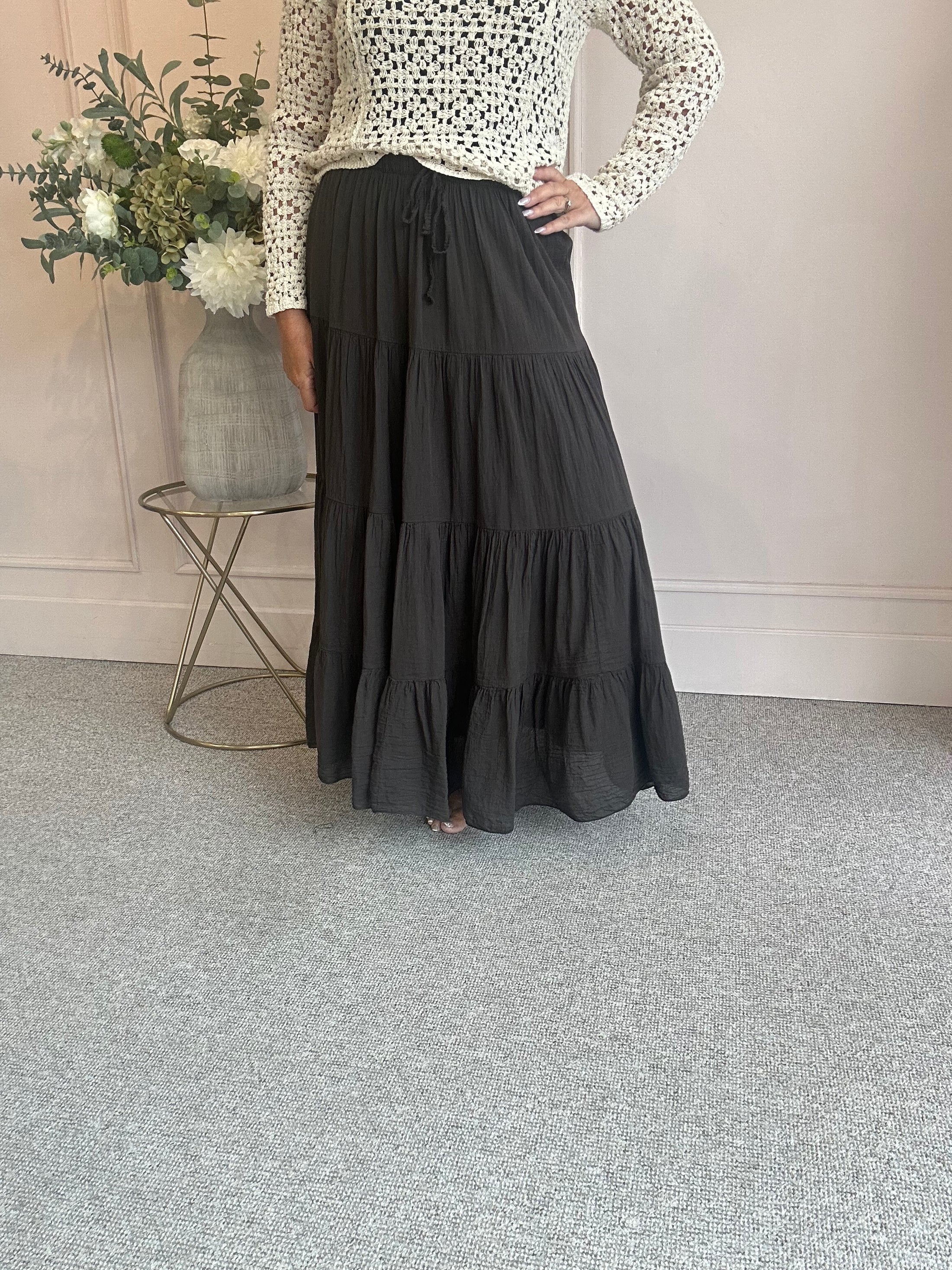 Gypsy Maxi Skirt - Black - Wardrobe By Simone