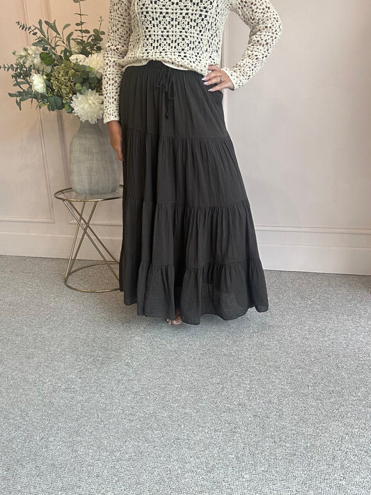 Gypsy Maxi Skirt - Black - Wardrobe By Simone