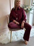 Load image into Gallery viewer, Jewel Button Shirt - Burgundy
