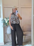 Load image into Gallery viewer, Zebra Halter Neck Top - Brown/Cream
