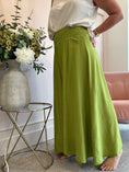 Load image into Gallery viewer, Deep Elasticated Waist Wide Pant - Olive Green
