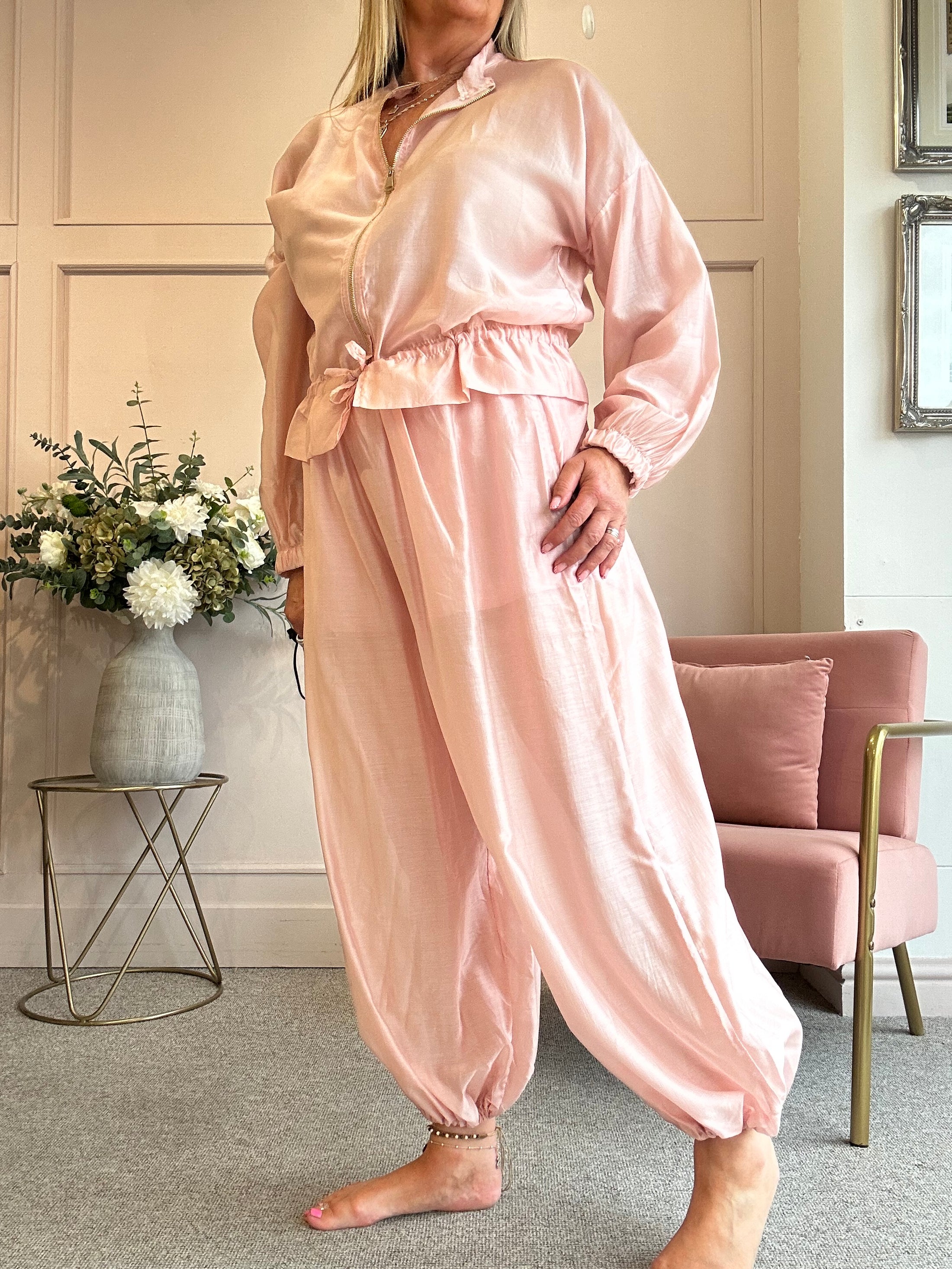 Lightweight Barrel Pant - Pink