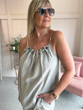 Load image into Gallery viewer, Beaded Cami Top - Taupe
