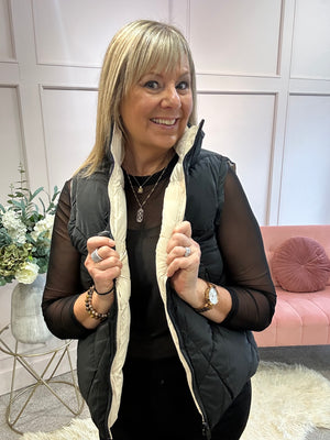 Gilet - Cream/Black