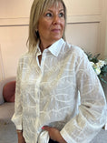 Load image into Gallery viewer, Flower Embroidered  Shirt - White
