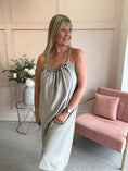 Load image into Gallery viewer, Beaded Strapy Sundress Dress - Taupe
