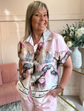 Load image into Gallery viewer, Vienna Scene Shirt & Pant Set - Pink/Mix - Wardrobe By Simone
