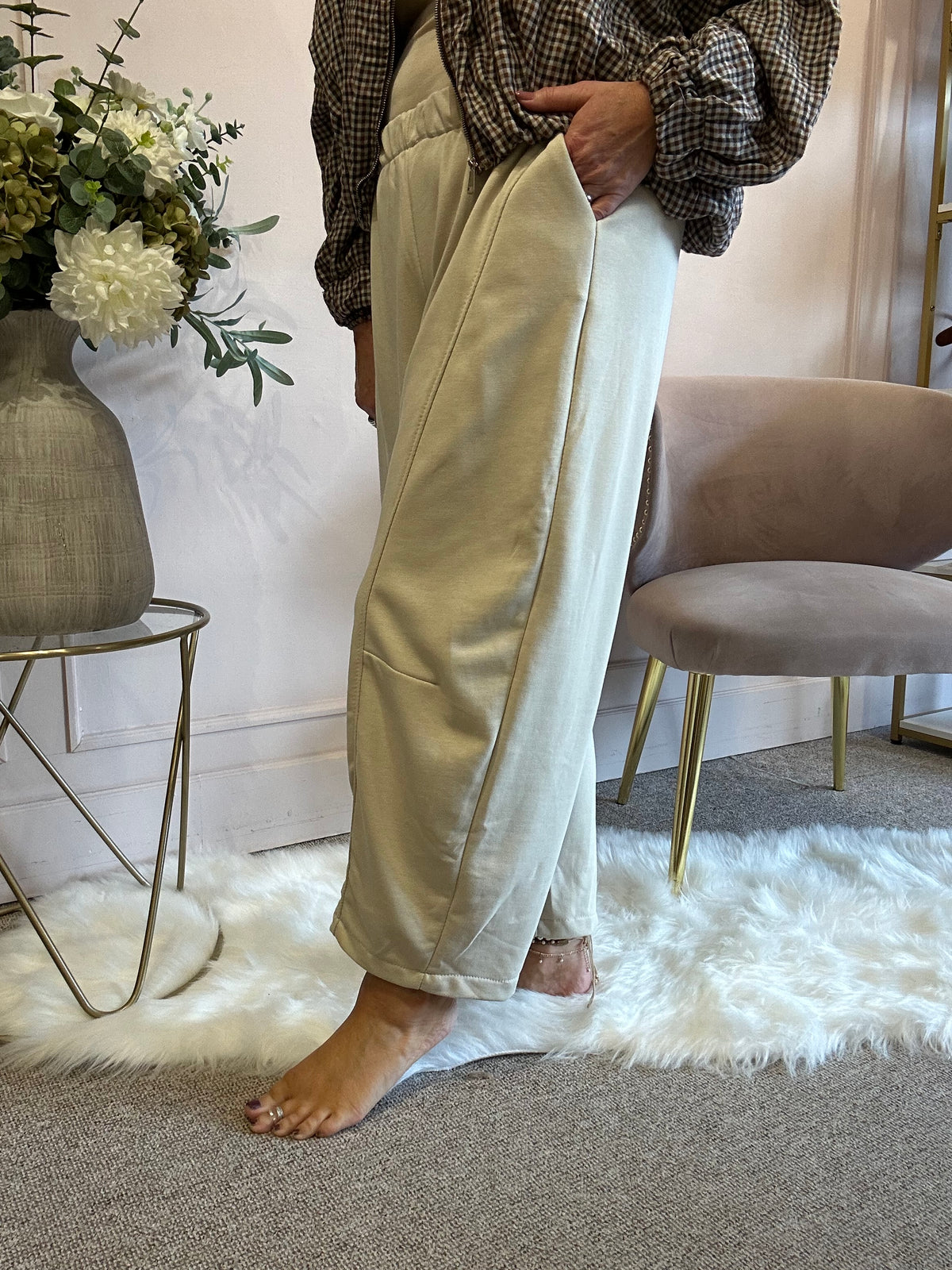 Baggy Barrel Jogger Pant - Oatmeal