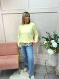 Load image into Gallery viewer, Lace Edge Jumper - Lemon
