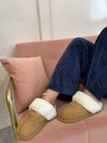 Load image into Gallery viewer, Fluff Edge Slipper/Mule - Camel
