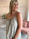 Load image into Gallery viewer, Beaded Strapy Sundress Dress - Taupe
