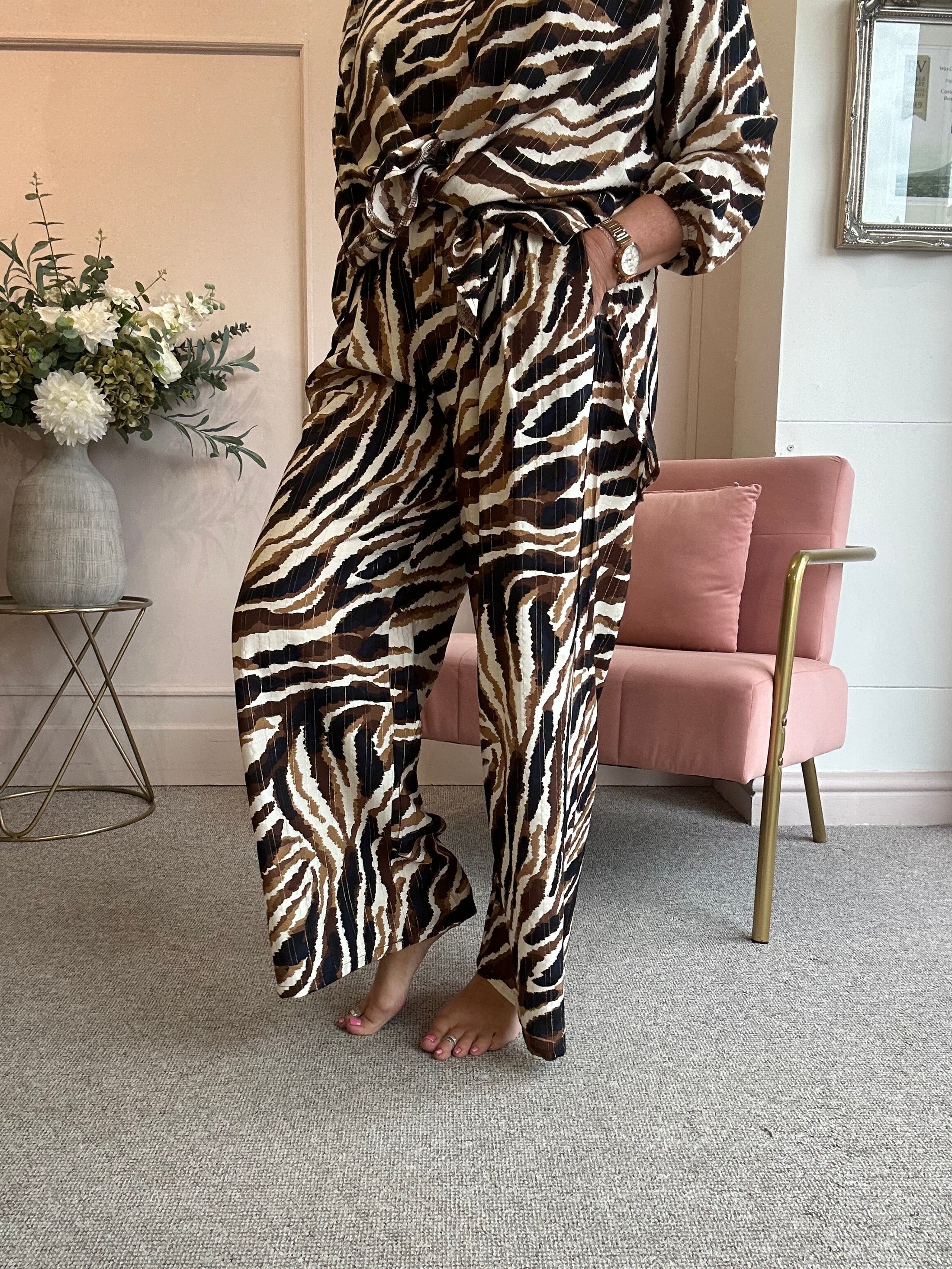 Crazy Zebra Pant - Brown/Black