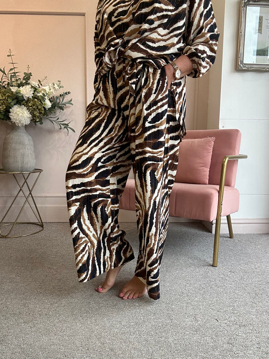 Crazy Zebra Pant - Brown/Black - Wardrobe By Simone