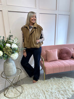 Suedette Sleeveless Jacket - Tan