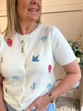 Load image into Gallery viewer, Sealife Embroidered Cardigan - Soft Cream - Wardrobe By Simone
