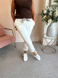 Load image into Gallery viewer, Belted Tie Pant - White - Wardrobe By Simone
