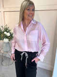 Load image into Gallery viewer, Pink & White Striped Shirt - Pink
