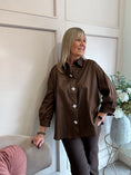 Load image into Gallery viewer, Jewel Button Shirt - Brown
