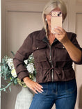 Load image into Gallery viewer, Pull Tie Suedette Jacket - Brown
