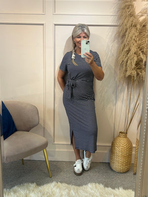 Striped Dress - Navy/White - Wardrobe By Simone