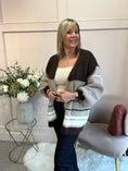 Load image into Gallery viewer, Striped Cardigan - Browns
