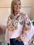 Load image into Gallery viewer, Cascading Floral Print Shirt  - Pink/MIx - Wardrobe By Simone
