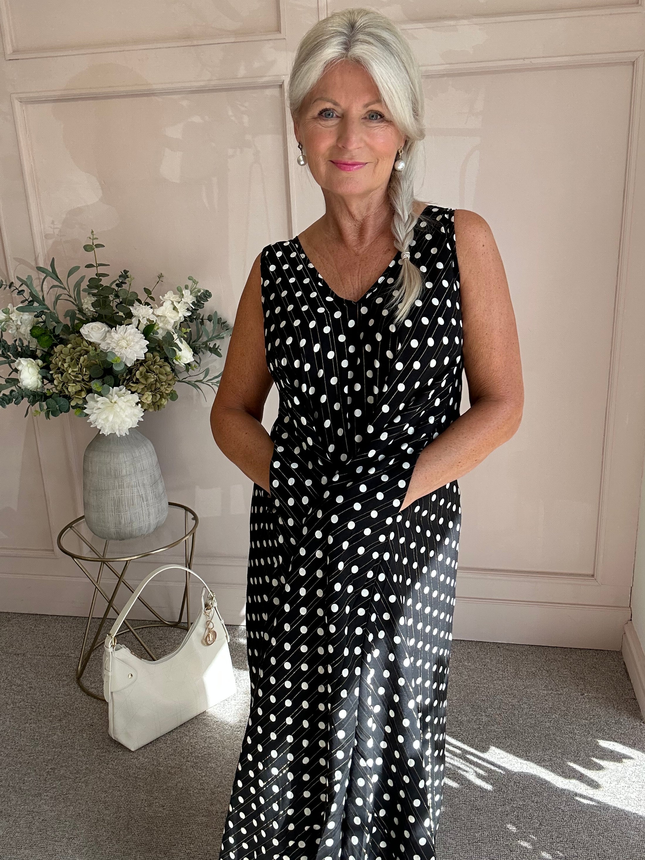 Polka Dot With Gold Shimmer - Black/White - Wardrobe By Simone