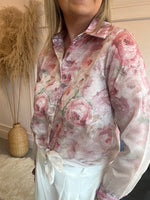 Floral Bloom Shirt - Grey/Pink