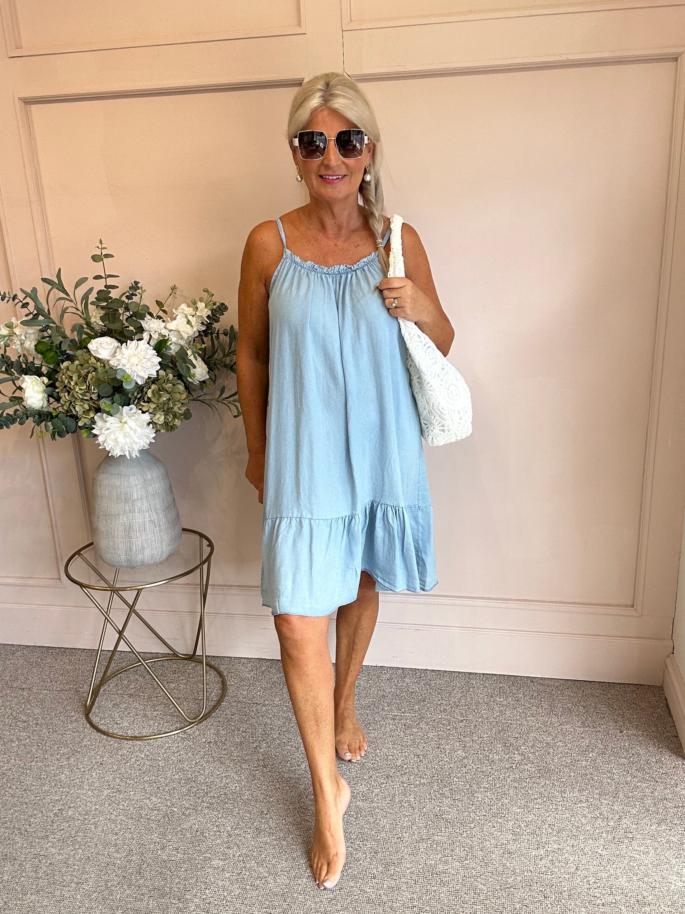 Summer Days SunDress - Light Blue - Wardrobe By Simone
