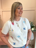 Load image into Gallery viewer, Sealife Embroidered Cardigan - Soft Cream - Wardrobe By Simone

